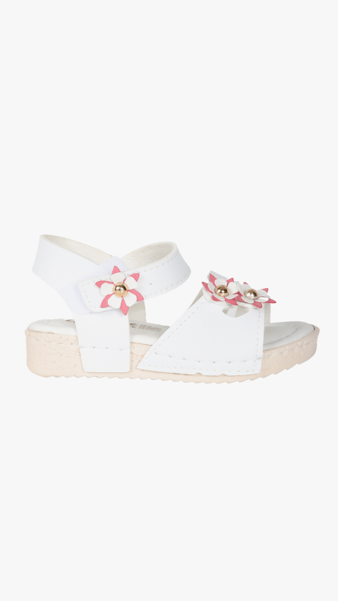 Poliva Cansu Kız Çocuk Çiçekli Sandalet Beyaz
